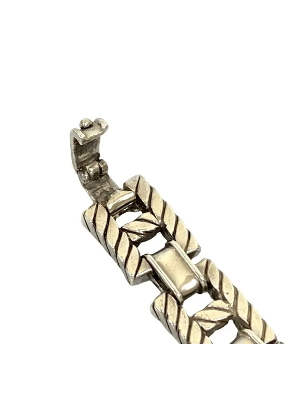 Hermes Gran Sport Vintage Silver 800 Necklace Choker Pendant